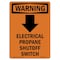 Signmission Safety Sign, OSHA WARNING, 14" Height, Electrical Propane, Portrait OS-WS-D-1014-V-13132 - alternate 1